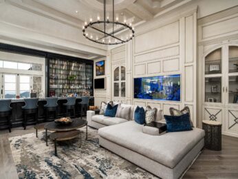architectural design firm creates French Luxury Entertainment Room